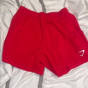 Gymshark Red Athletic Shorts